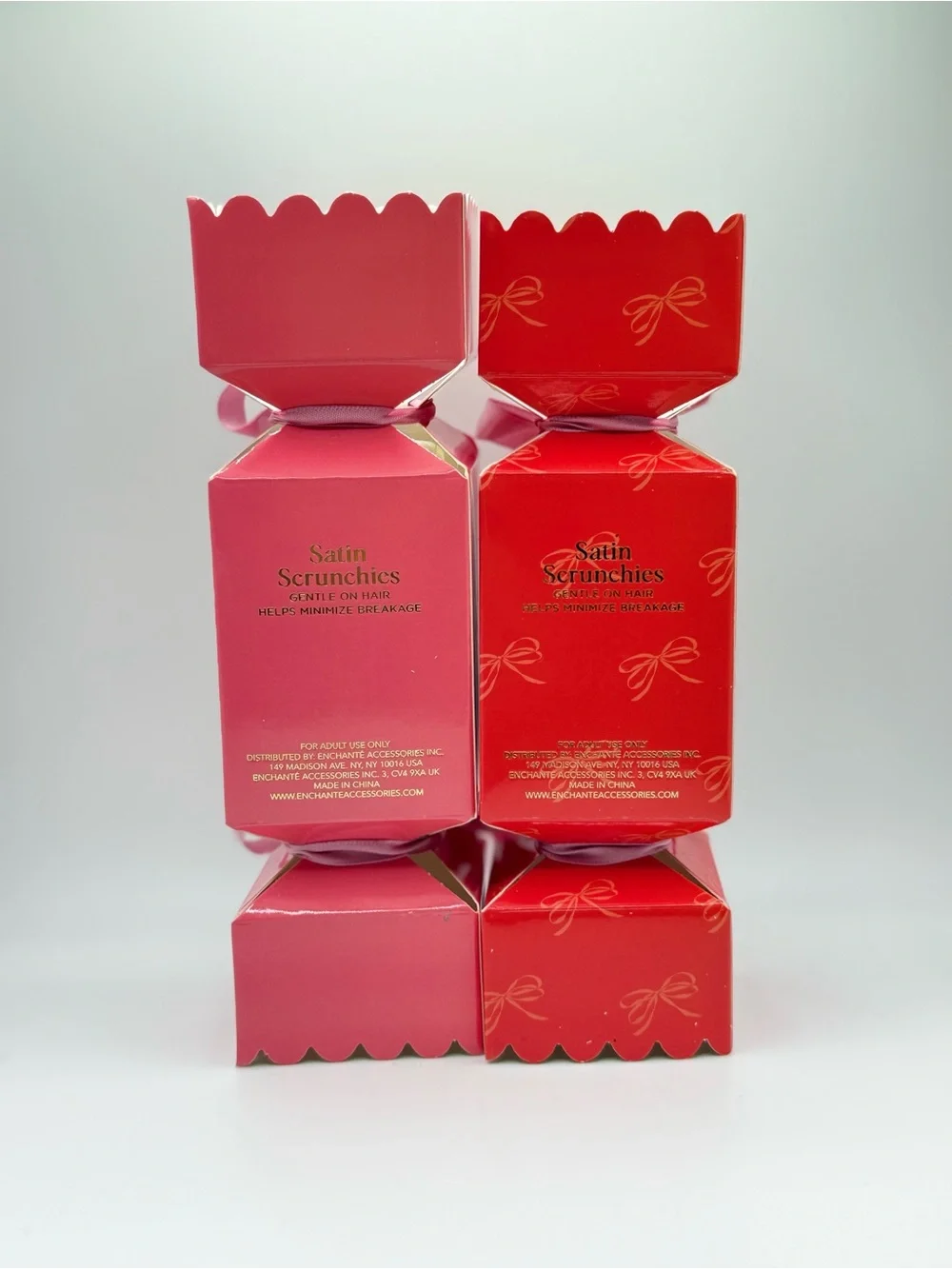 2 Satin Scrunchie Gift Boxes | 8 Scrunchies Holiday Gift Set NEW